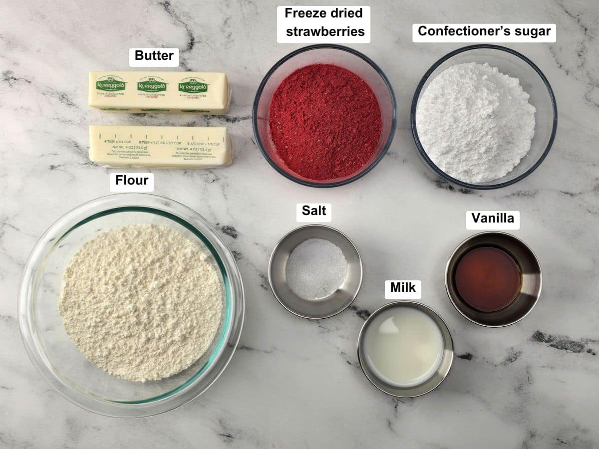 Ingredients on a counter top.