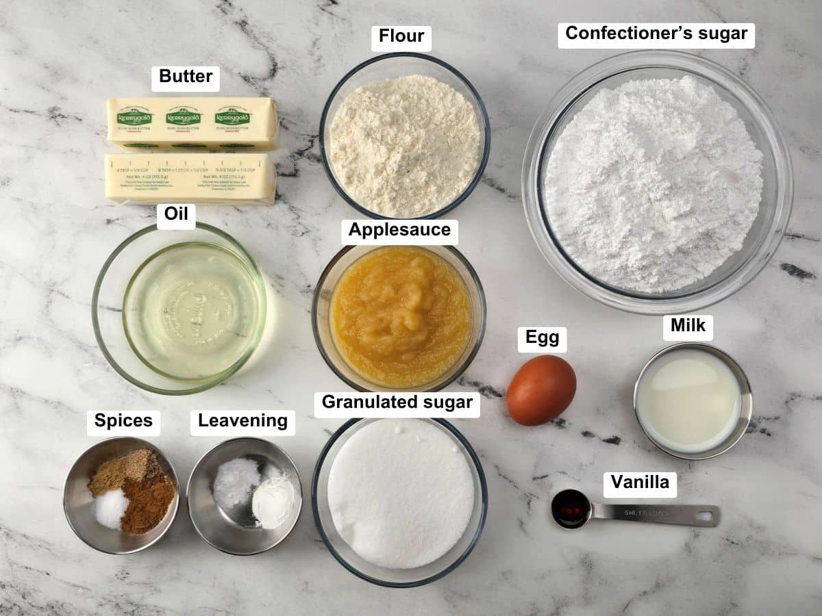 Ingredients on a counter top.