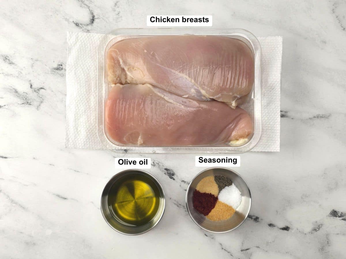 Ingredients on a counter top.