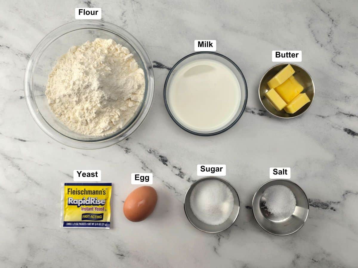Ingredients on a counter top.