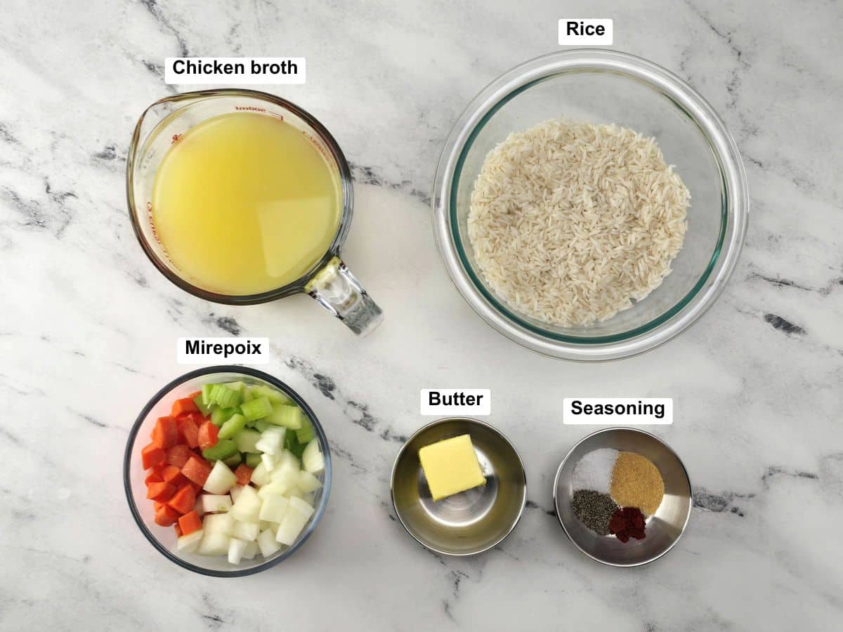 Ingredients on a counter top.