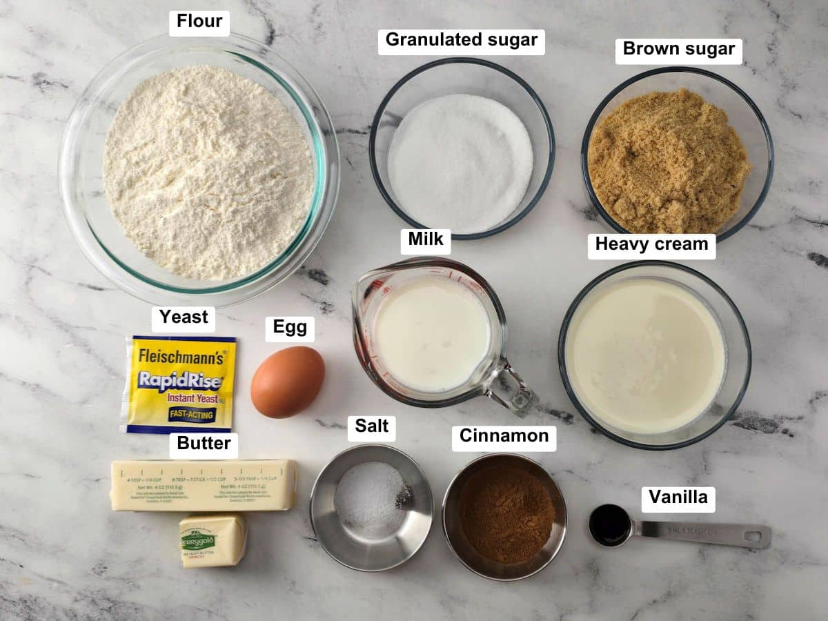 Ingredients on a counter top.