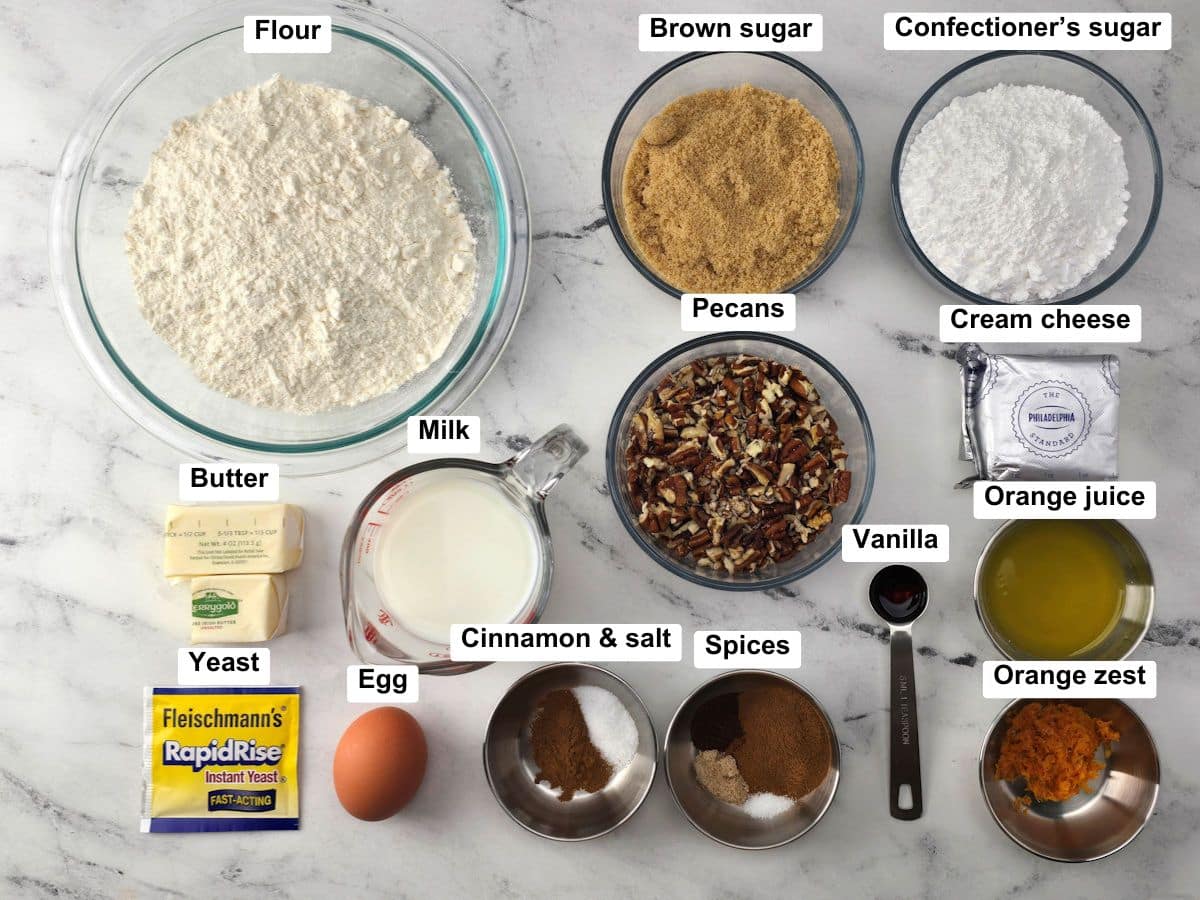 Ingredients on a counter top.