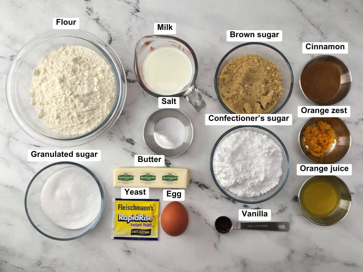Ingredients on a counter top.