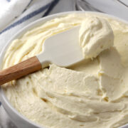 A bowl of ermine frosting.