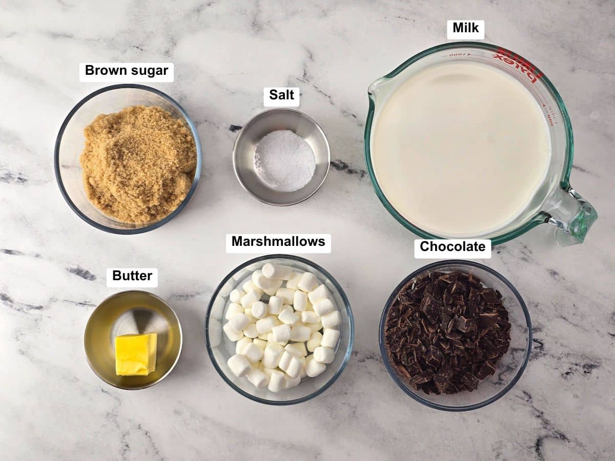 Ingredients on a countertop.