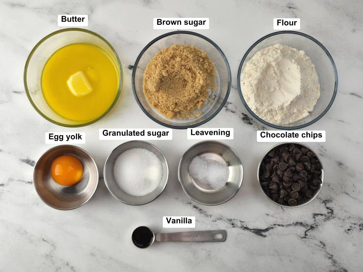 Ingredients on a countertop.