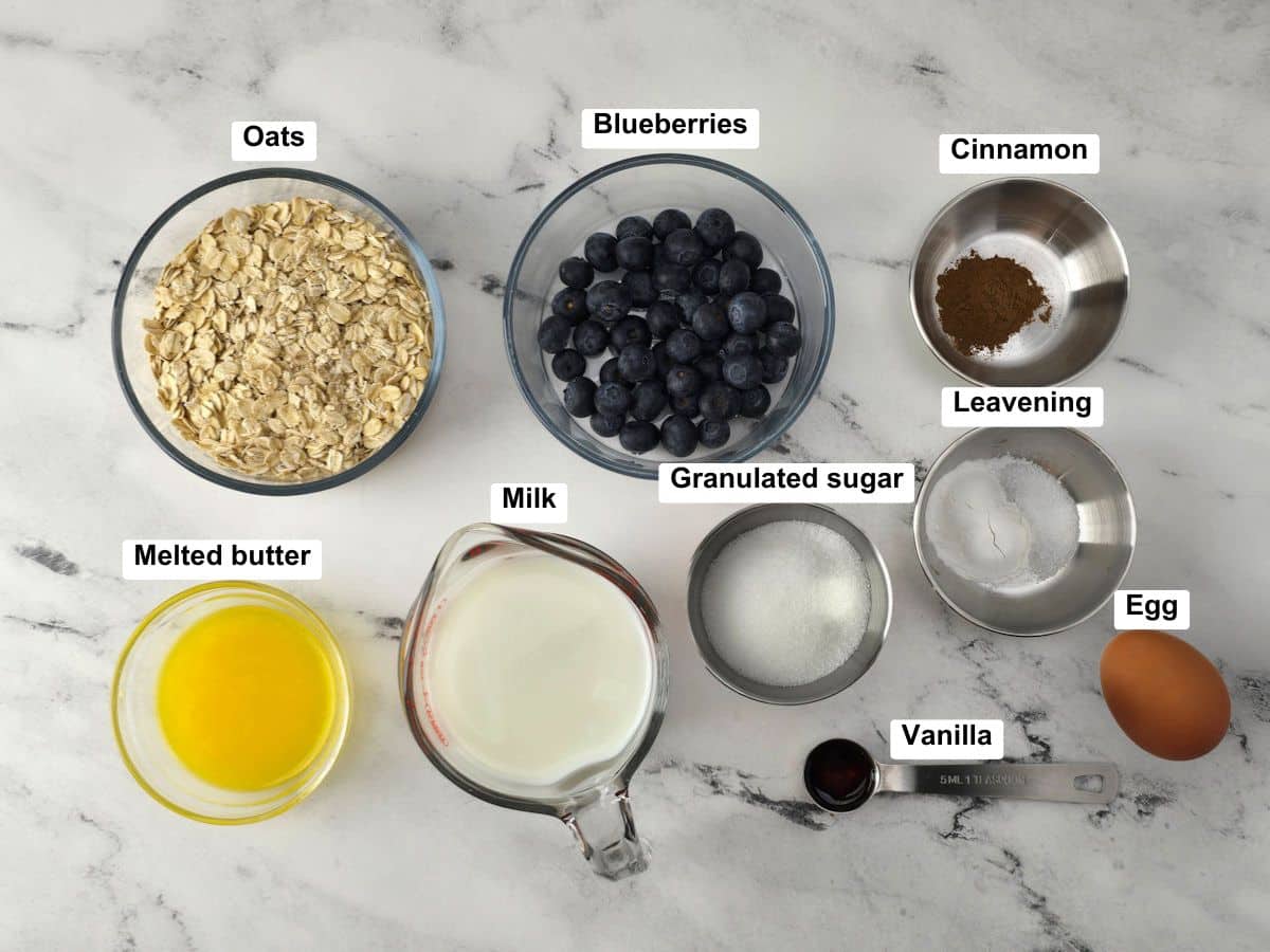 Ingredients on a counter top.