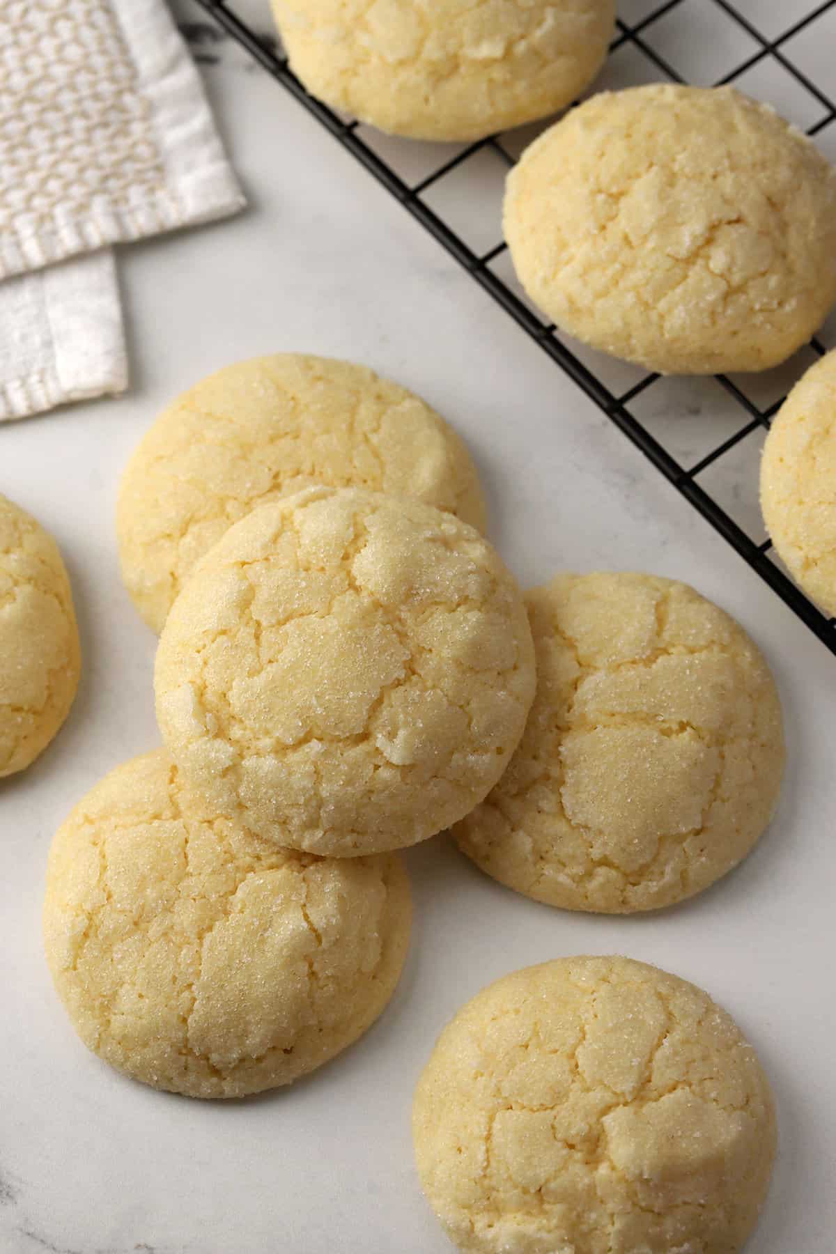 A stack of sugar cookies.