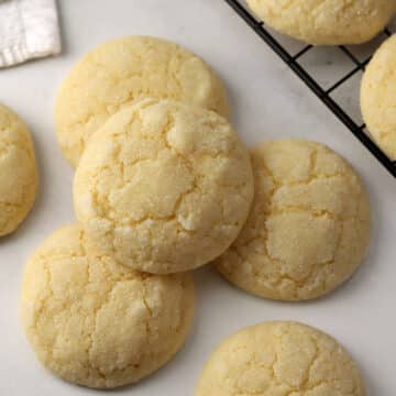 A stack of sugar cookies.