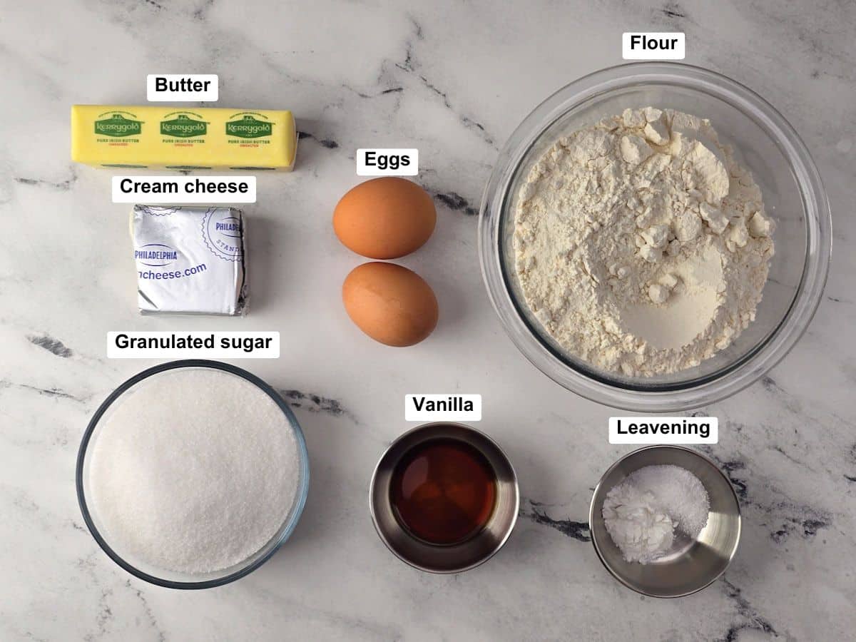 Ingredients on a counter top.