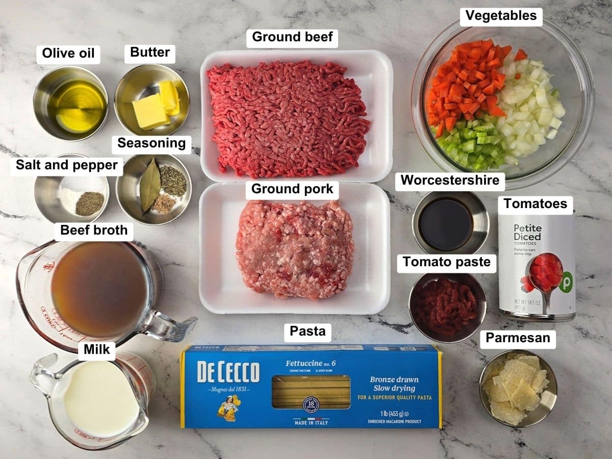 Ingredients on a counter top.