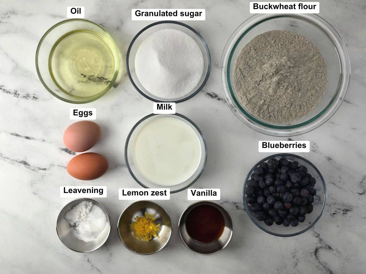 Ingredients on a counter top.