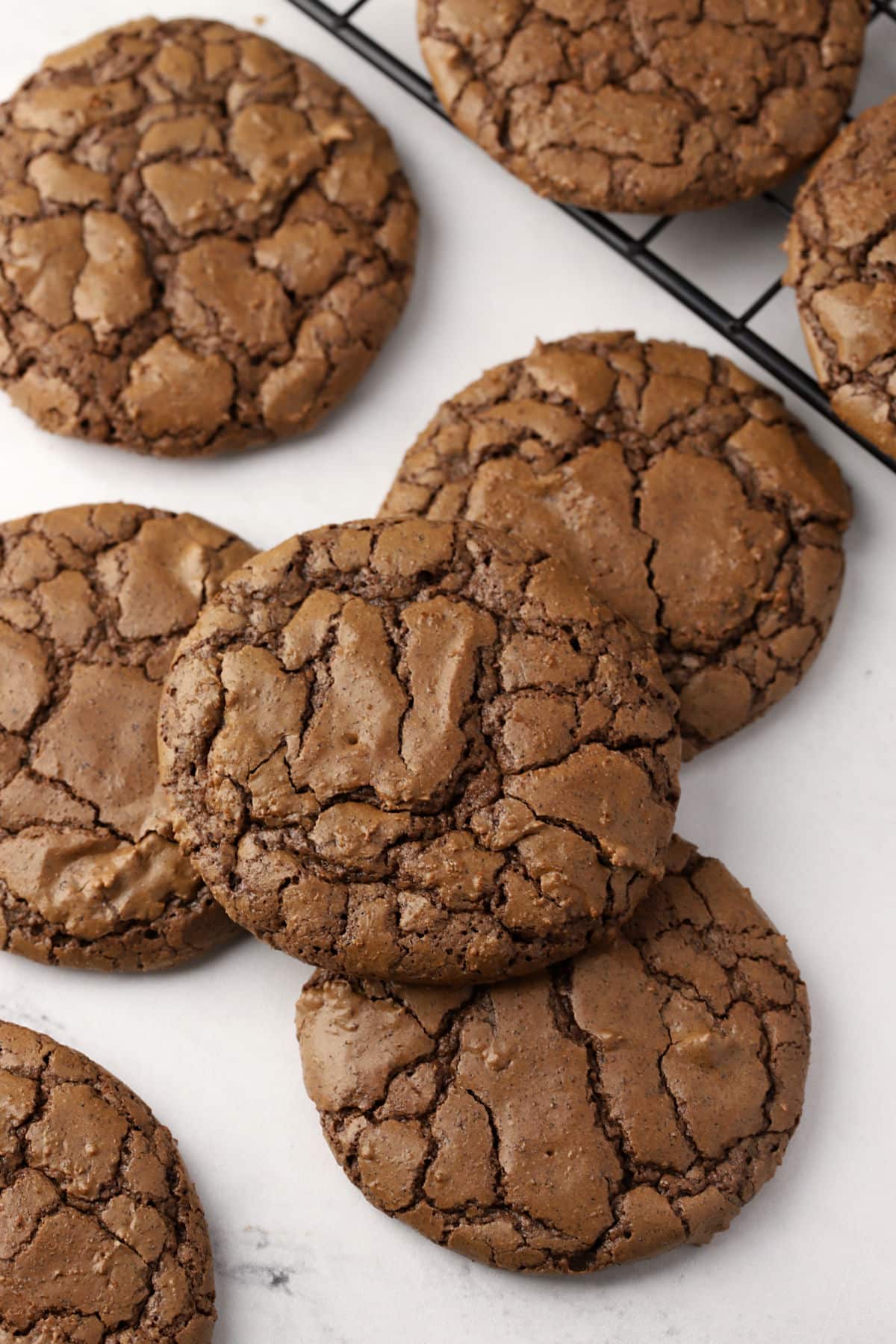 A stack of buckwheat brownie cookies.