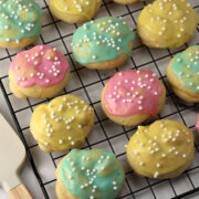 Italian easter cookies on a cooling rack.