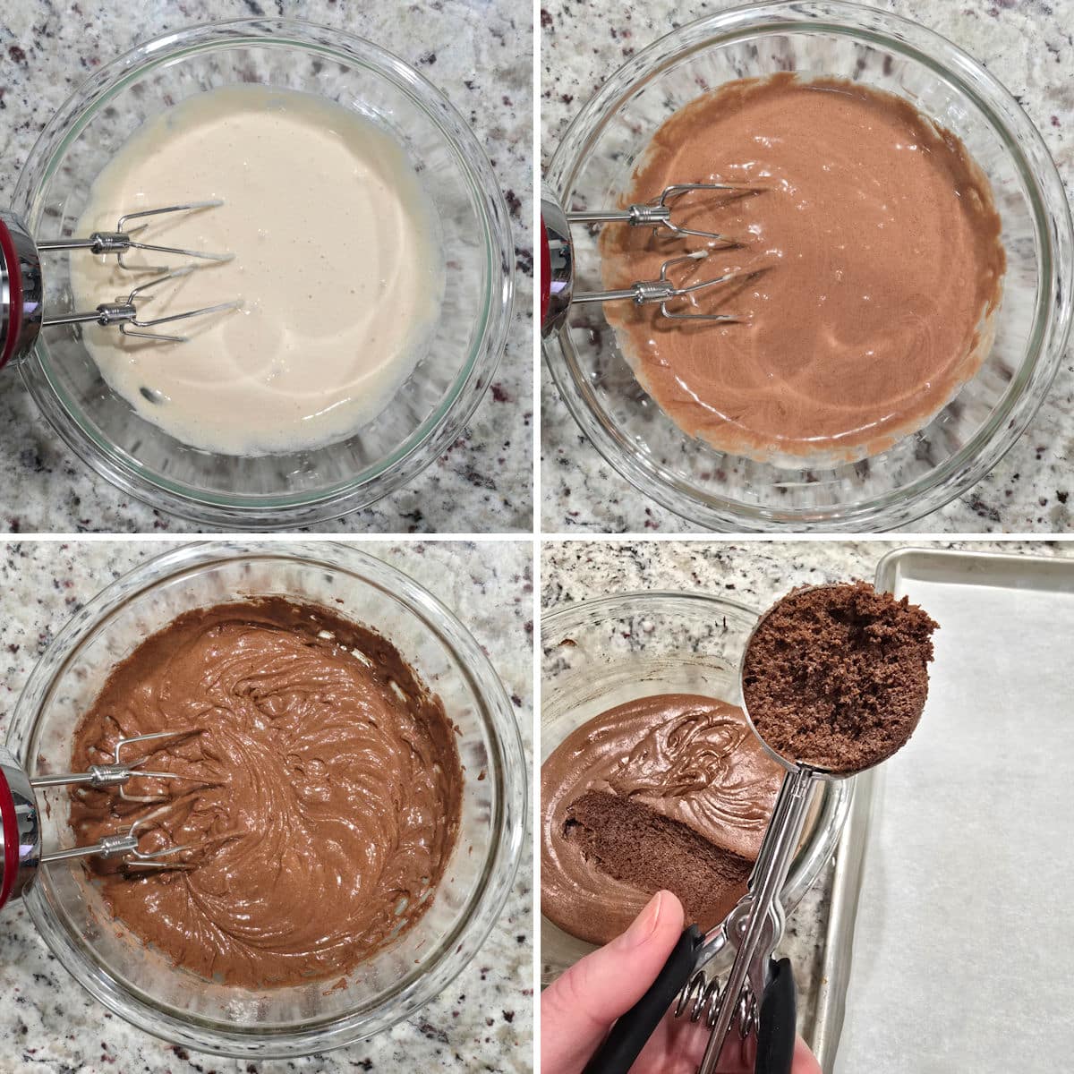 Making buckwheat brownie cookie batter.