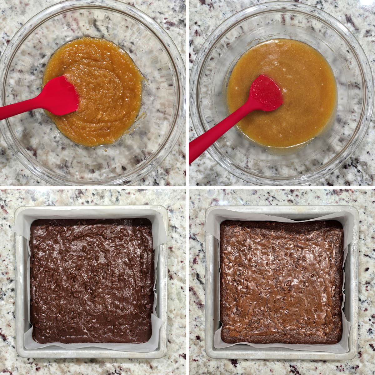 Making buckwheat brownies.