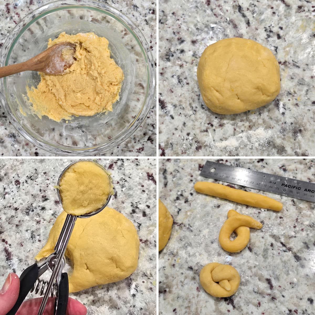 Making italian easter cookies.