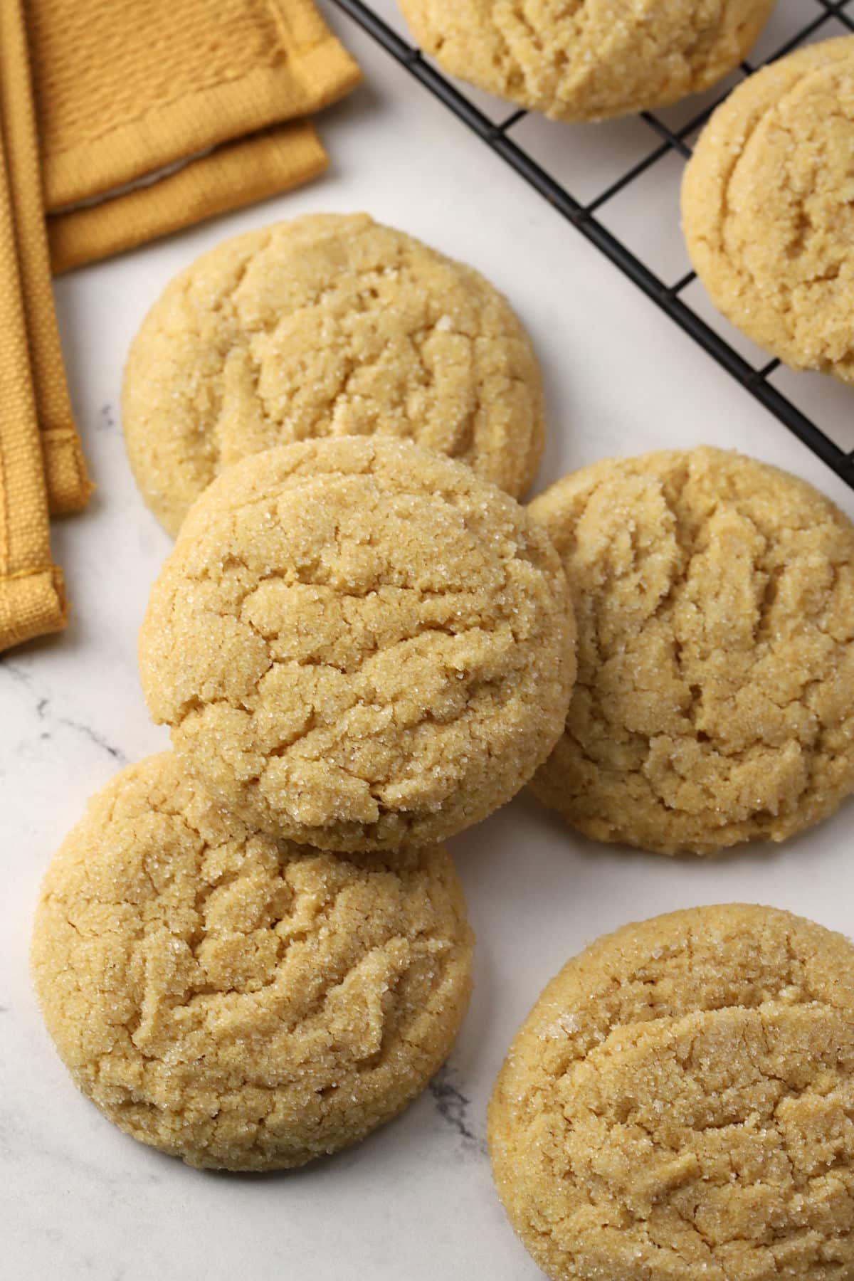 A stack of sugar cookies.