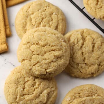 A stack of sugar cookies.