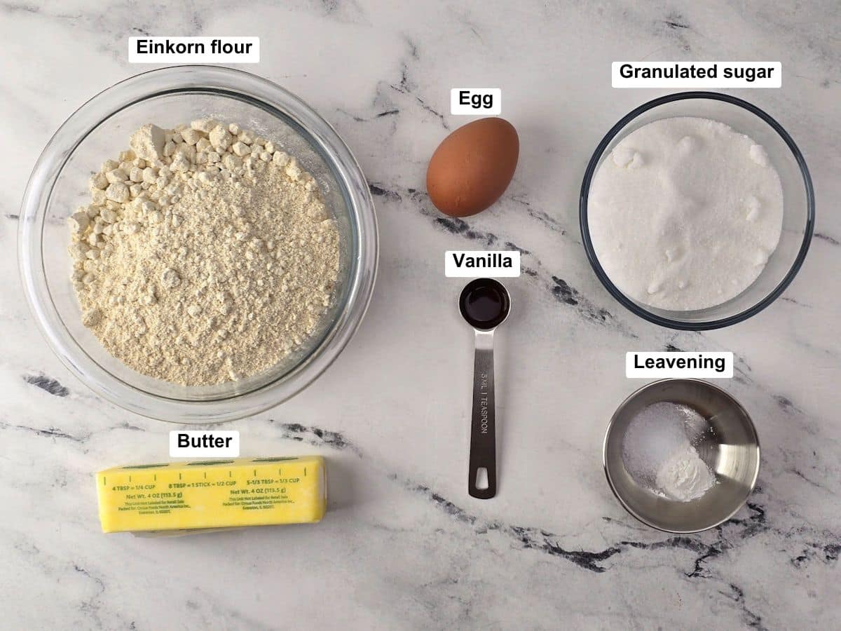 Ingredients on a counter top.