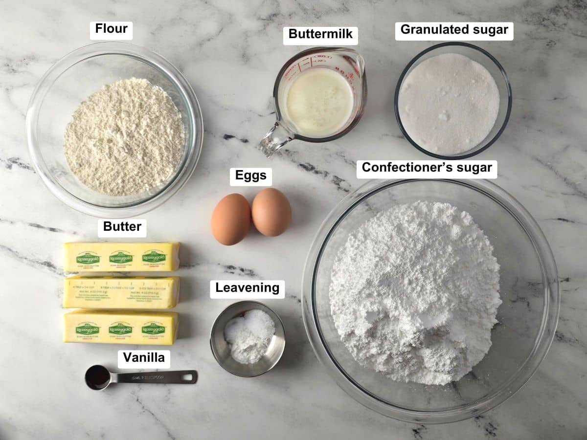 Ingredients on a counter top.