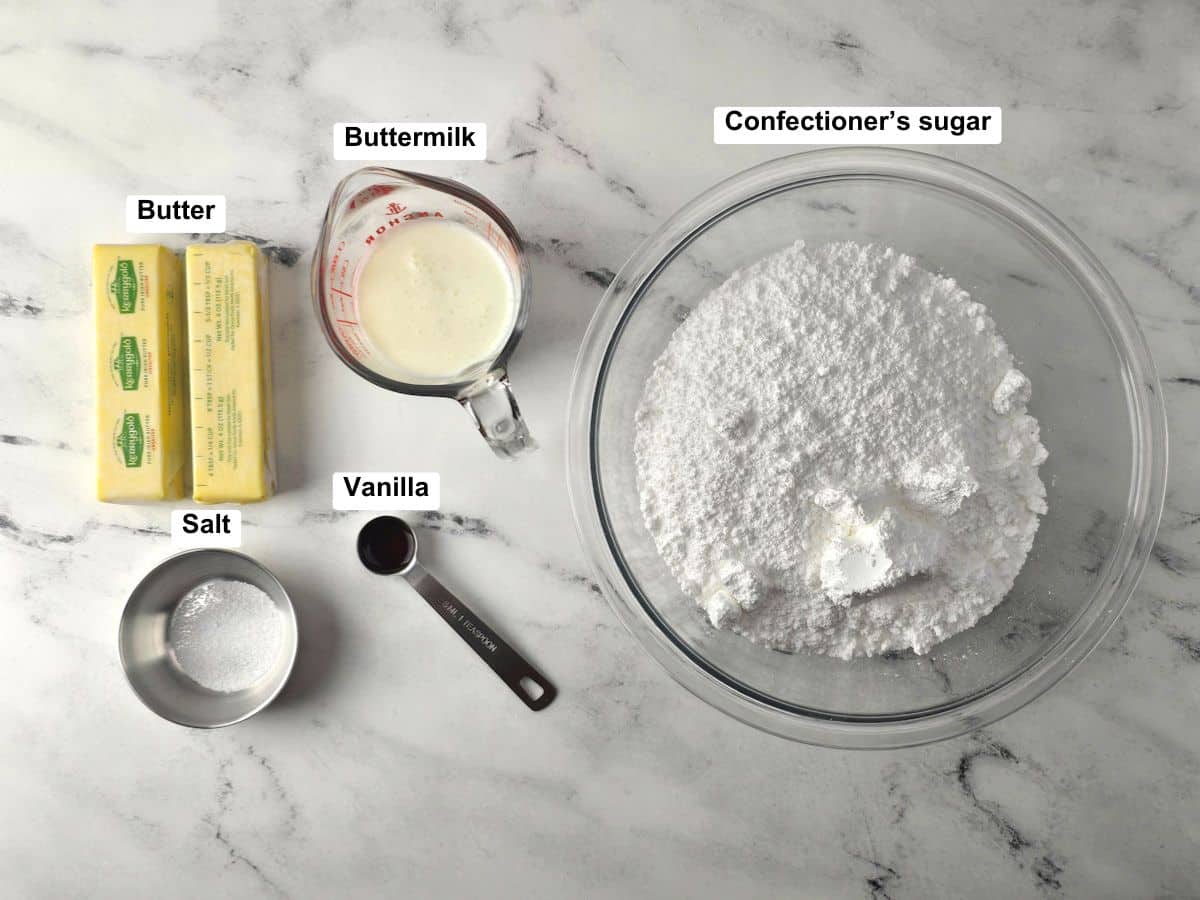 Ingredients on a counter top.