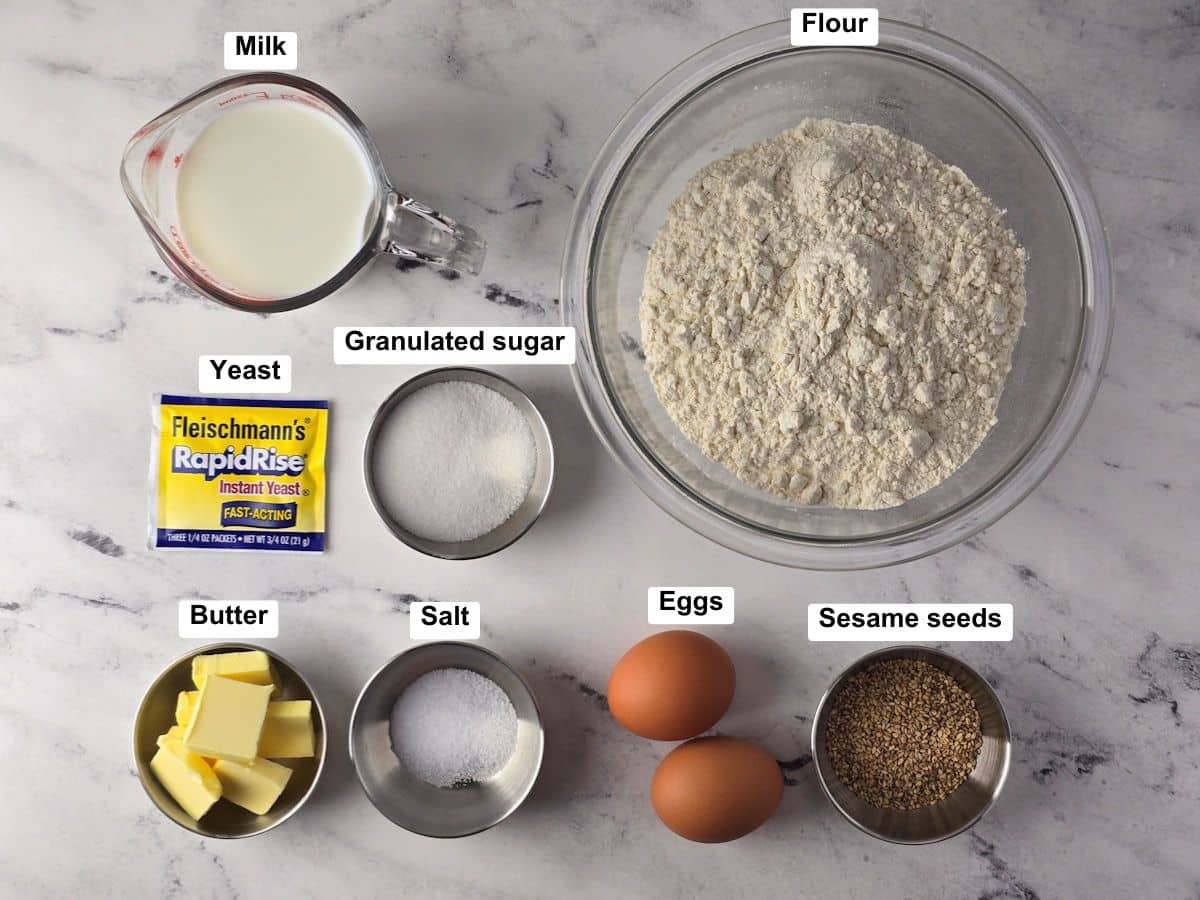 Ingredients on a counter top.