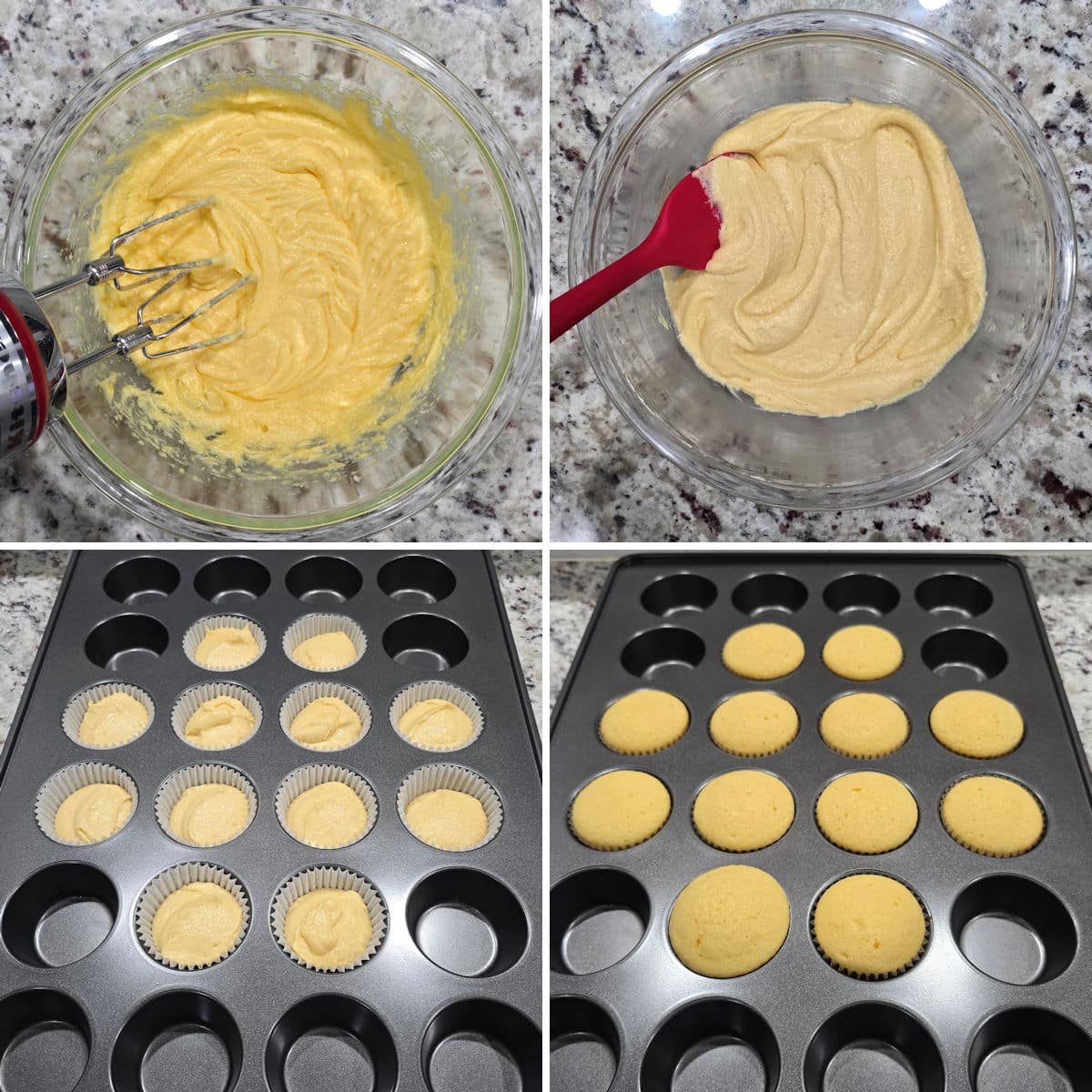 Making buttermilk cupcakes.