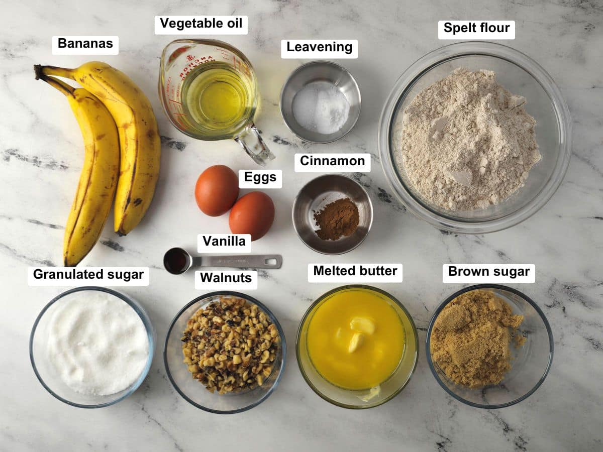 Ingredients on a counter top.