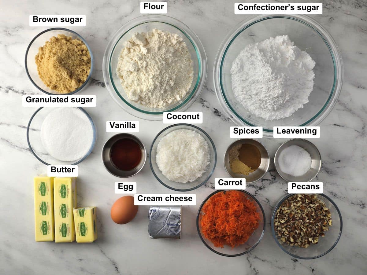 Ingredients on a counter top.