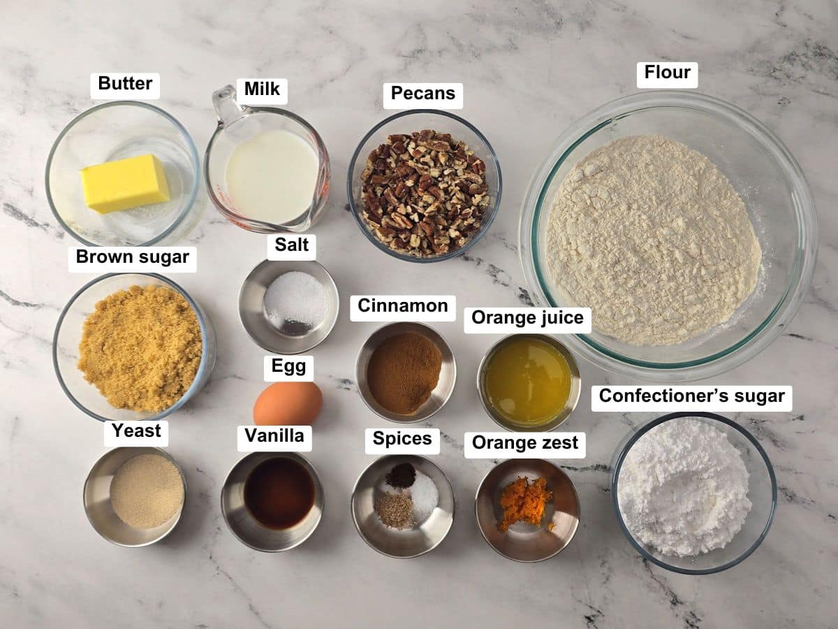 Ingredients on a counter top.