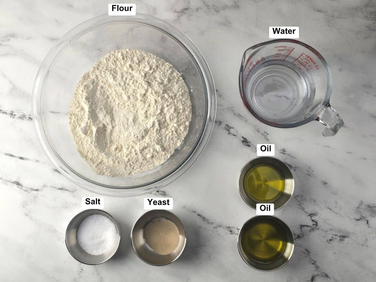 Ingredients on a counter top.