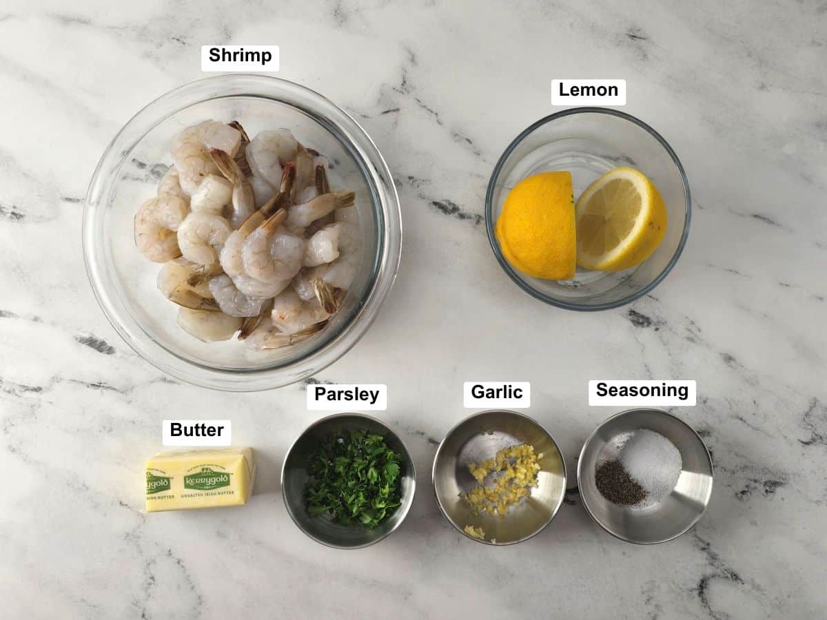 Ingredients on a countertop.
