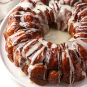 Monkey bread on a plate.