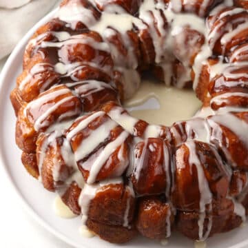Monkey bread on a plate.