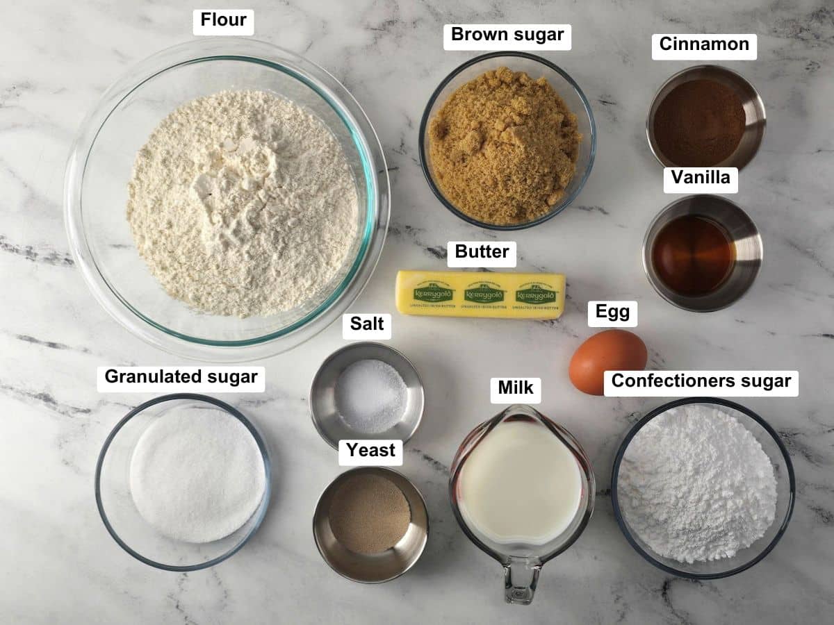 Ingredients on a counter top.